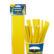 Papperssugrör, gul 20 st