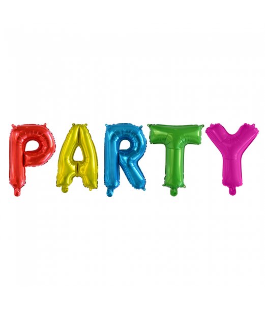 Folieballong, girlang PARTY multi