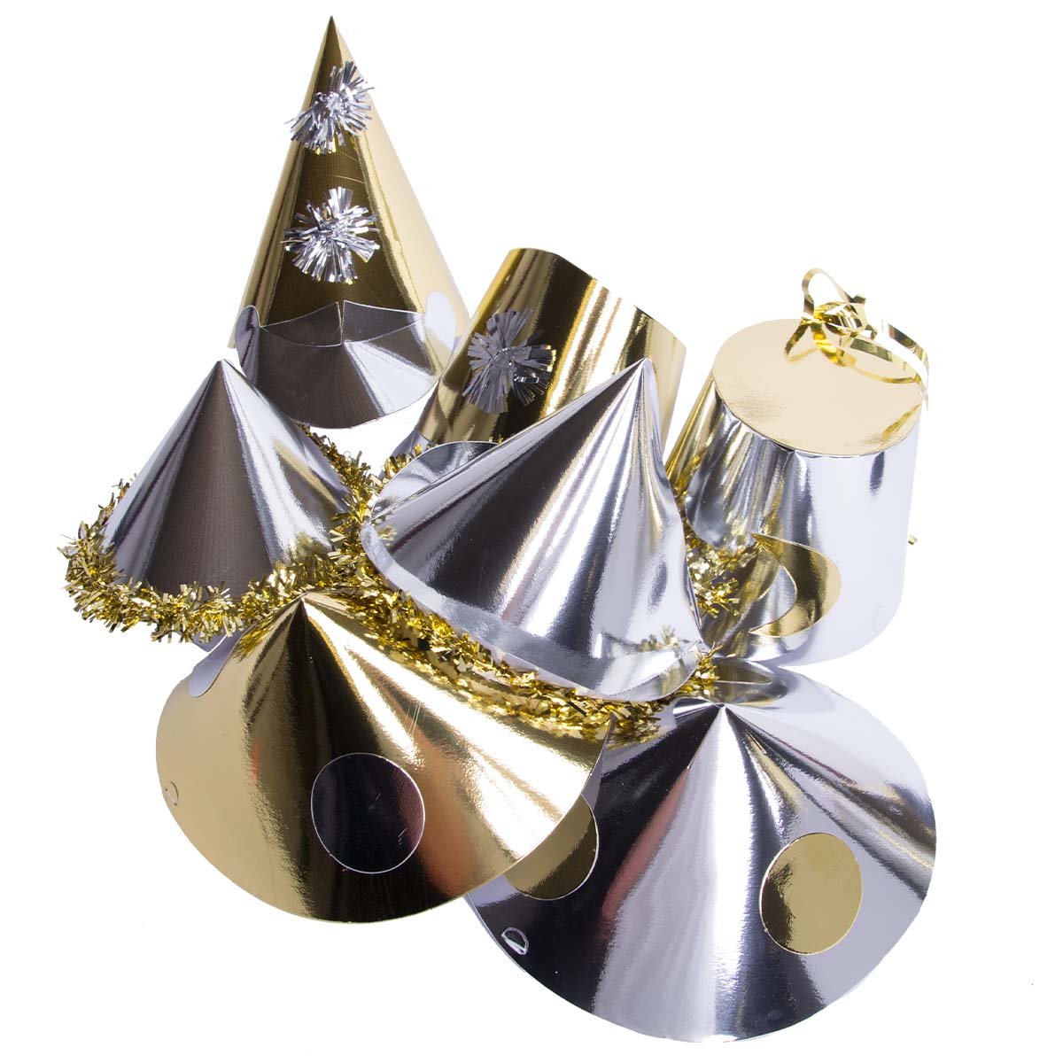Partyhatt, guld/silver