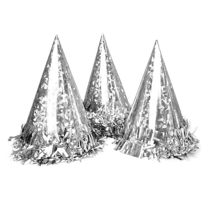 Partyhattar, silver 6 st
