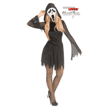 Klänning, Pearl Velour Bling Ghost Face S/M