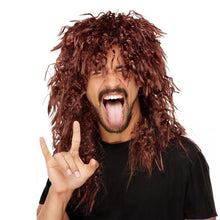 Peruk, 80-tal hardrocker brun