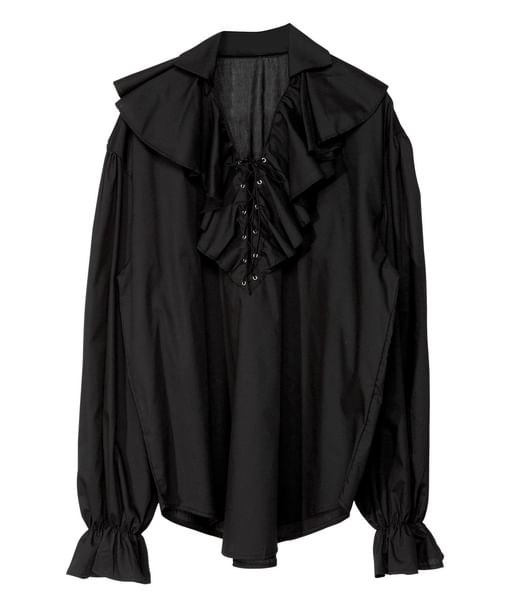 Piratskjorta, svart M/L
