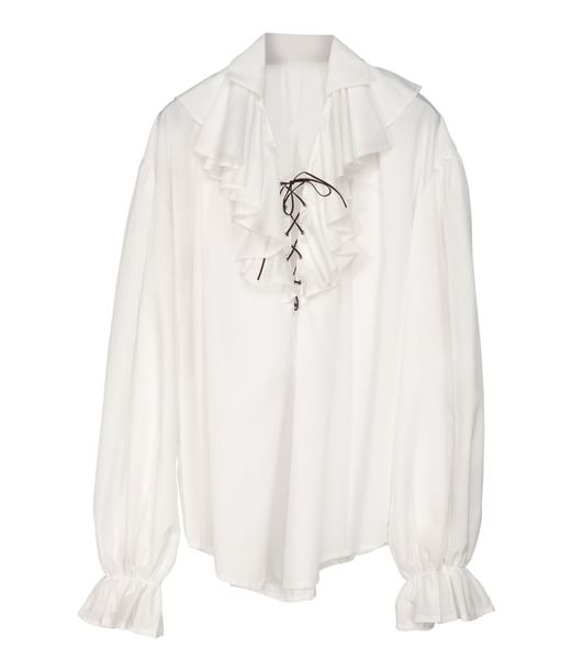 Piratskjorta, vit M/L