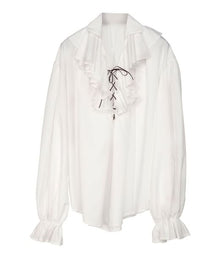 Piratskjorta, vit M/L