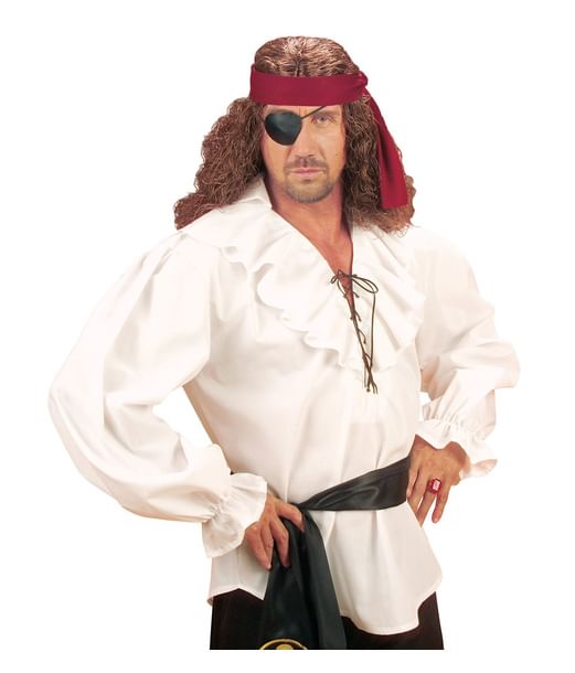 Piratskjorta, vit M/L