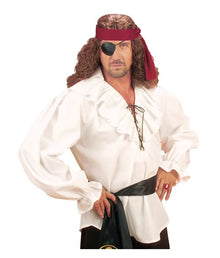 Piratskjorta, vit M/L