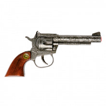 Knallpulverpistol, sheriff antik Holzgriff 17,5 cm