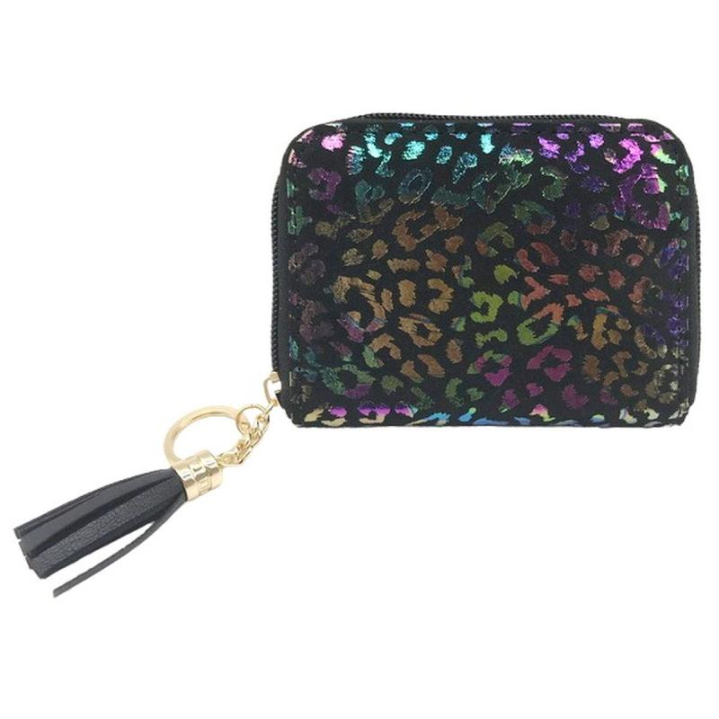 PLÅNBOK LEOPARD SVART TINKA WALLET