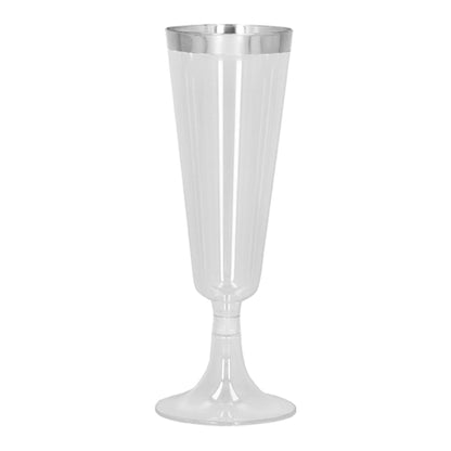 Plastglas, silver 4 st