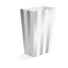 Popcornbägare, silver 8 st
