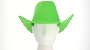 Cowboyhatt, neon grön