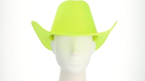 Cowboyhatt, neon gul