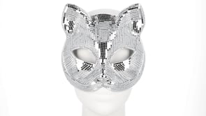 Ögonmask, disco cat silver