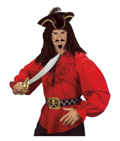 Piratskjorta, röd M/L