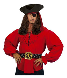 Piratskjorta, röd M/L