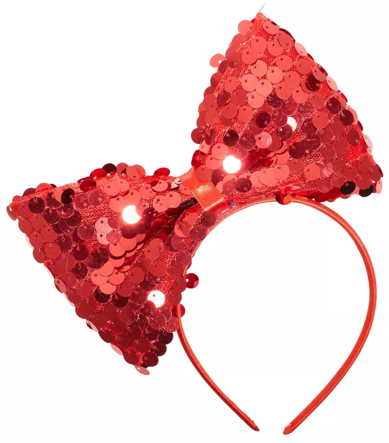 Diadem, rosett röd