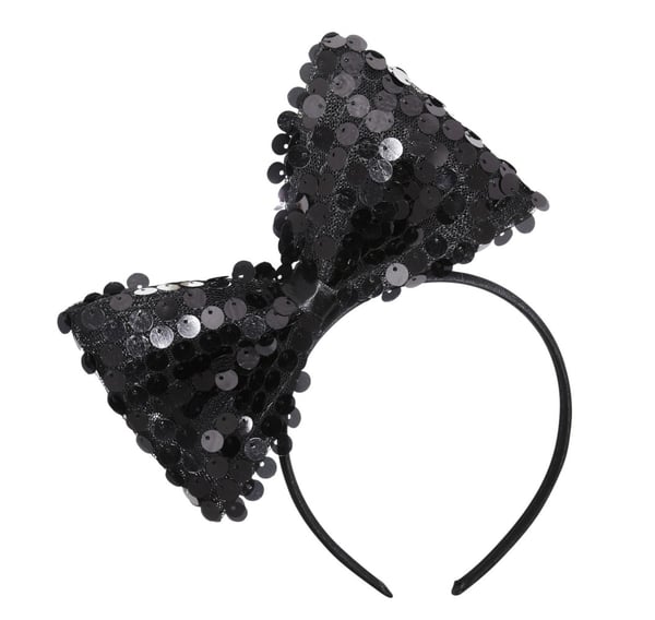 Diadem, rosett svart