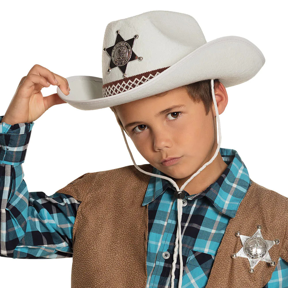 Sheriffhatt, barn vit