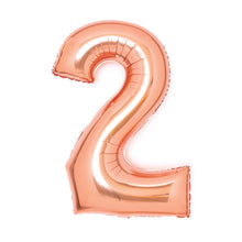 Folieballong, siffra 2 roséguld 66 cm