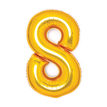 Folieballong, siffra 8 guld 66 cm