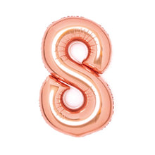 Folieballong, siffra 8 roséguld 66 cm