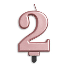 Sifferljus, 2 rose guld metallic