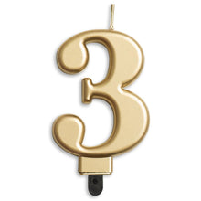 Sifferljus, 3 guld metallic