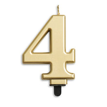 Sifferljus, 4 guld metallic