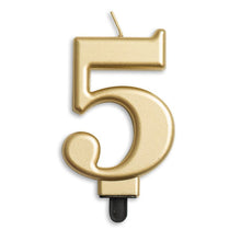 Sifferljus, 5 guld metallic