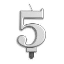 Sifferljus, 5 silver metallic