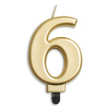 Sifferljus, 6 guld metallic