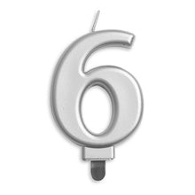 Sifferljus, 6 silver metallic