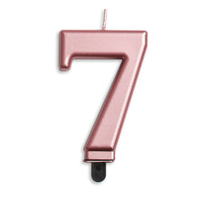 Sifferljus, 7 rose guld metallic