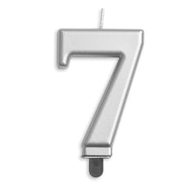 Sifferljus, 7 silver metallic