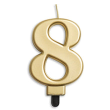 Sifferljus, 8 guld metallic