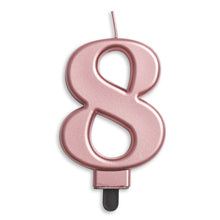 Sifferljus, 8 rose guld metallic