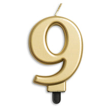 Sifferljus, 9 guld metallic