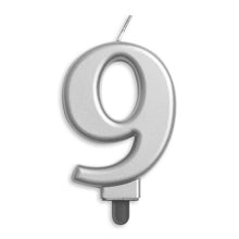 Sifferljus, 9 silver metallic