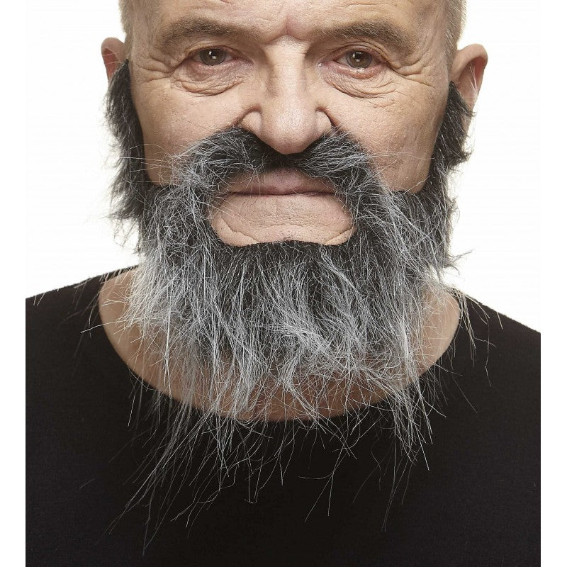 Mustasch med skägg, piomeer svart/vit