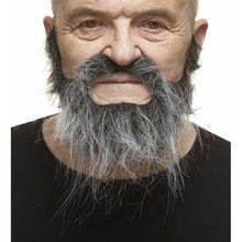 Mustasch med skägg, piomeer svart/vit