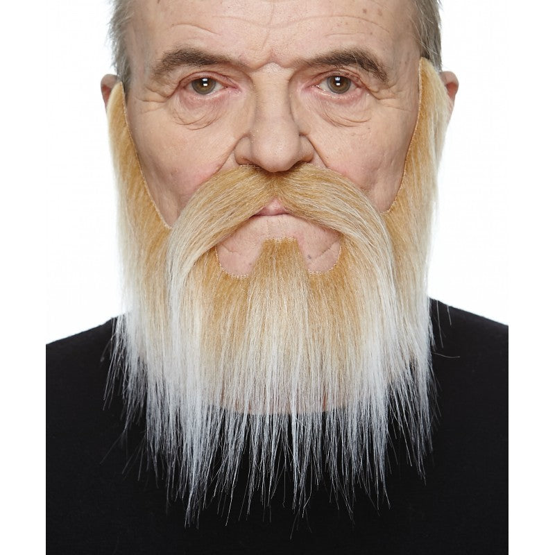 Mustasch med skägg, western blond