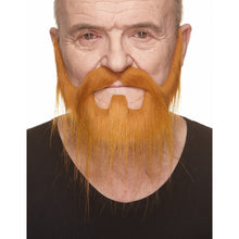 Mustasch med skägg, western röd