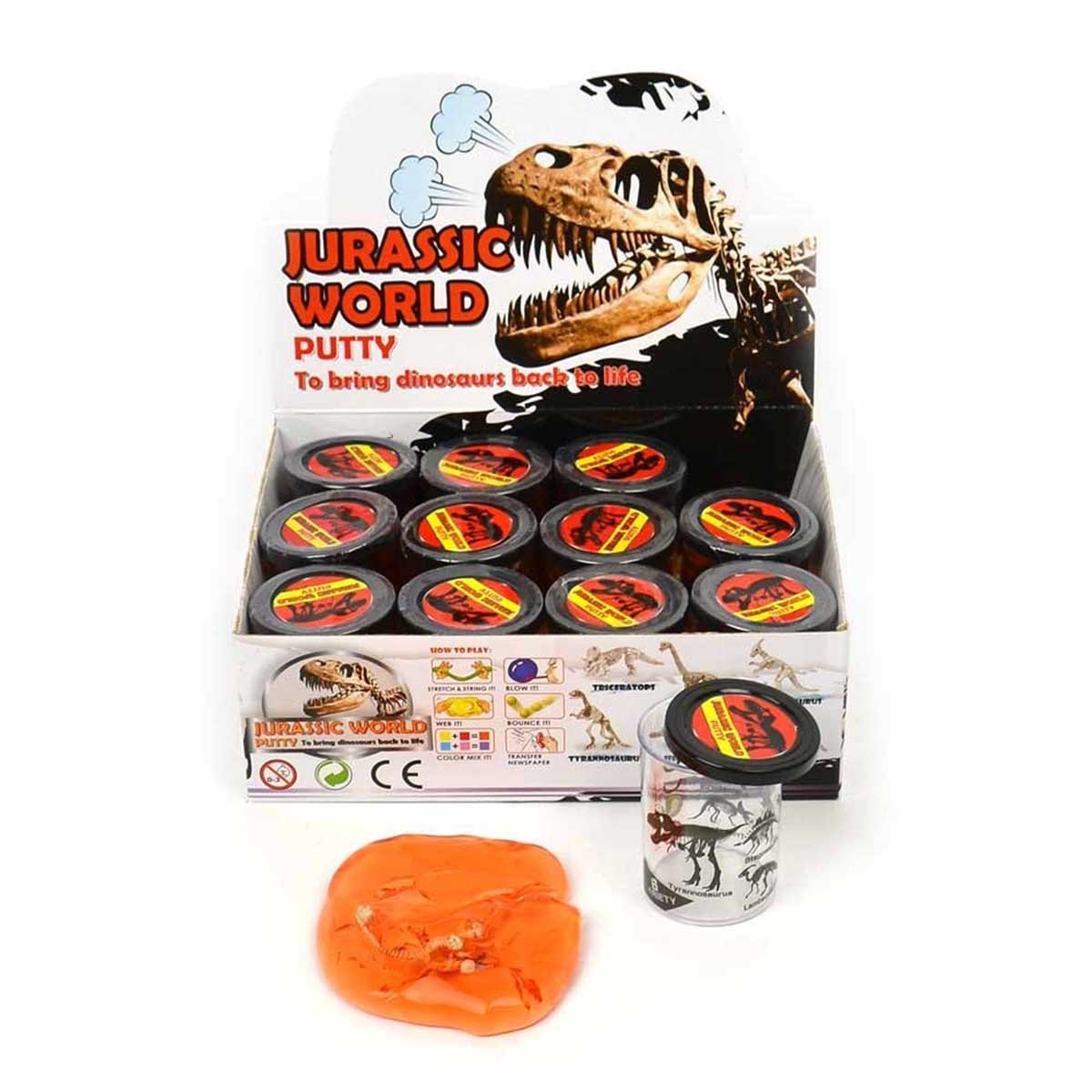 Slime med dinosaurie, 8 cm