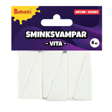 Sminksvampar, vit 6 st