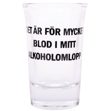 Snapsglas, det är för mycket blod i mitt alkoholomlopp