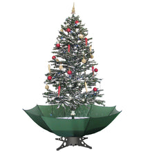 Snöande julgran, grön