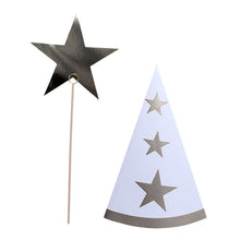 Stjärngosse-set, silver stjärna och strut