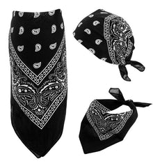 Bandana, svart 55x55 cm