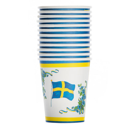 Pappersmuggar, svenska flaggan 12 st
